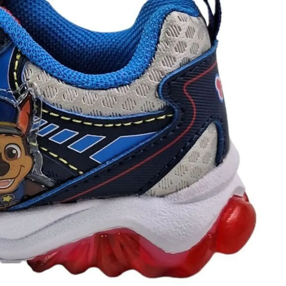 Paw Patrol Toddler Boys Light up Sneakers Size 7 Blue‎ Slip on Lightweight Shoes